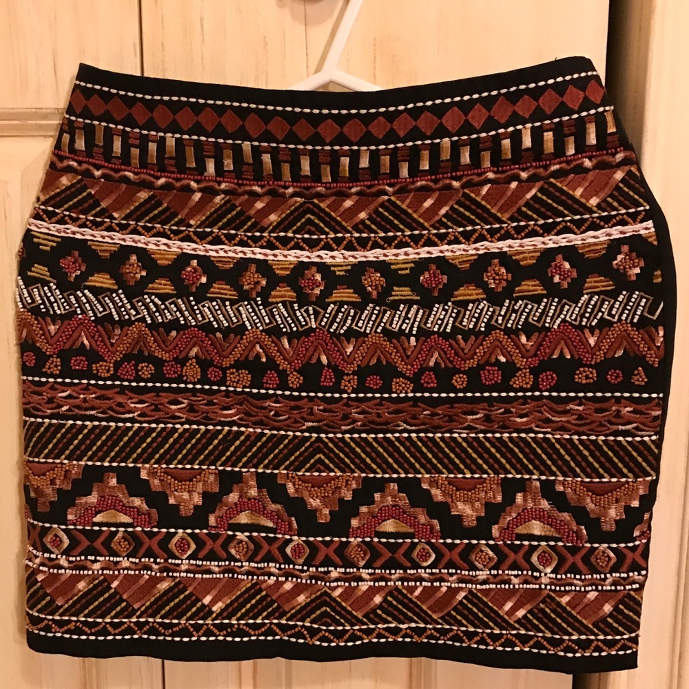 NWT H&M embroidered & beaded skirt